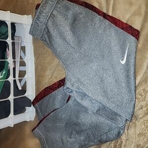 Sz S Nike Gray Pants with Red Trim